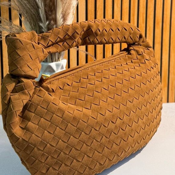 Suede Luxe Top Handle Bag – Stylish PU Suede Handbag - Picture 10 of 12